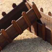 桐鑫 防腐木花箱碳化實木花盆長方形陽臺種菜盆景特大種植箱木質花槽盆