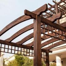 防腐木葡萄架 戶外碳化木花架廊架 庭院涼亭 雨棚陽光房 停車棚