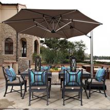 斐梵戶外家具阿帝比斯鑄鋁桌椅組合別墅豪花園庭院一桌六椅