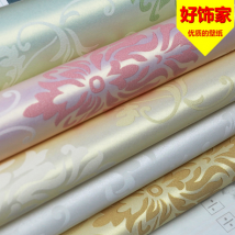 大氣時(shí)尚歐式大花立體植絨壁紙 無(wú)紡布大氣墻紙