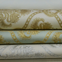 溫馨歐式無紡布高檔奢華壁紙 浮雕立體墻布