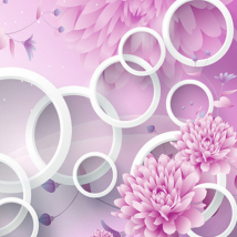 大型無縫壁畫 3d立體花簡約壁畫 客廳電視背景墻紙壁畫